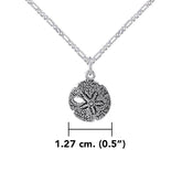 Sand Dollar Silver Charm with Chain Set TSE686 - DiveSilver Jewelry